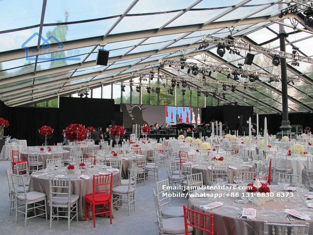 clear banquet tent