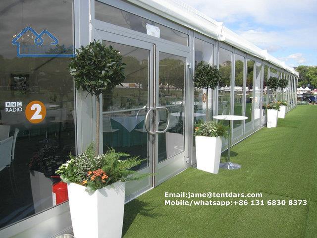 glass marquee tent