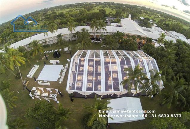 Clear roof wedding tent