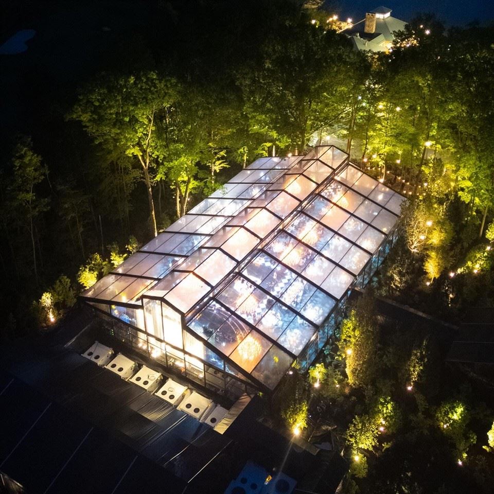 Black Atrium Tent For Wedding Events