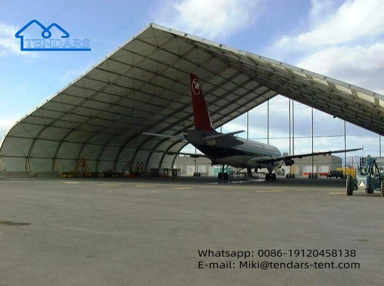Curved Airplane Parking Tent Curved Airplane Parking Tent