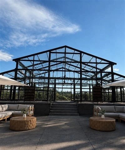 Black Frame Atrium Tent