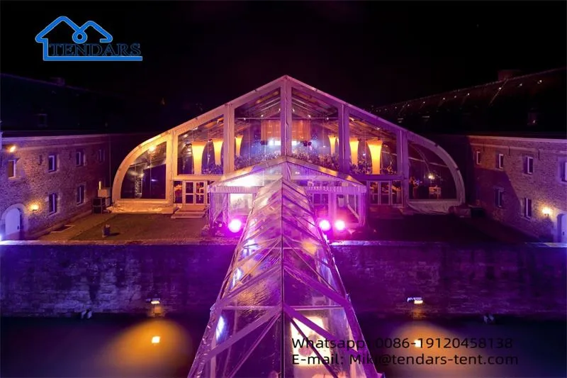 Unique Transparent Curved Tent