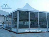 White Hexagon Round Tent with High Peak Marquee for Sale to South Africa