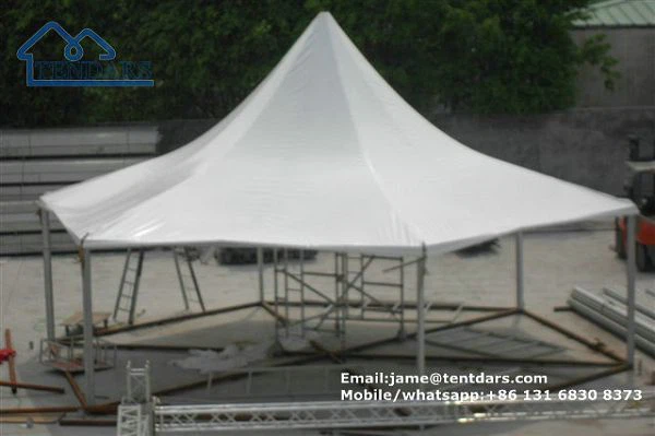 White Hexagon Round Tent With High Peak Marquee For Sale To South Africa White Hexagon Round Tent With High Peak Marquee For Sale To South Africa